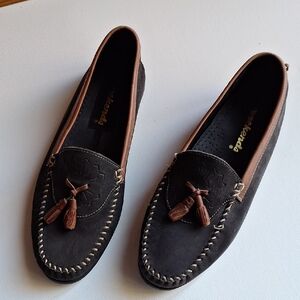 Weekend Black and Brown Tassel Loafers
